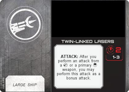 https://x-wing-cardcreator.com/img/published/TWIN-LINKED LASERS_Bill Justice_1.png